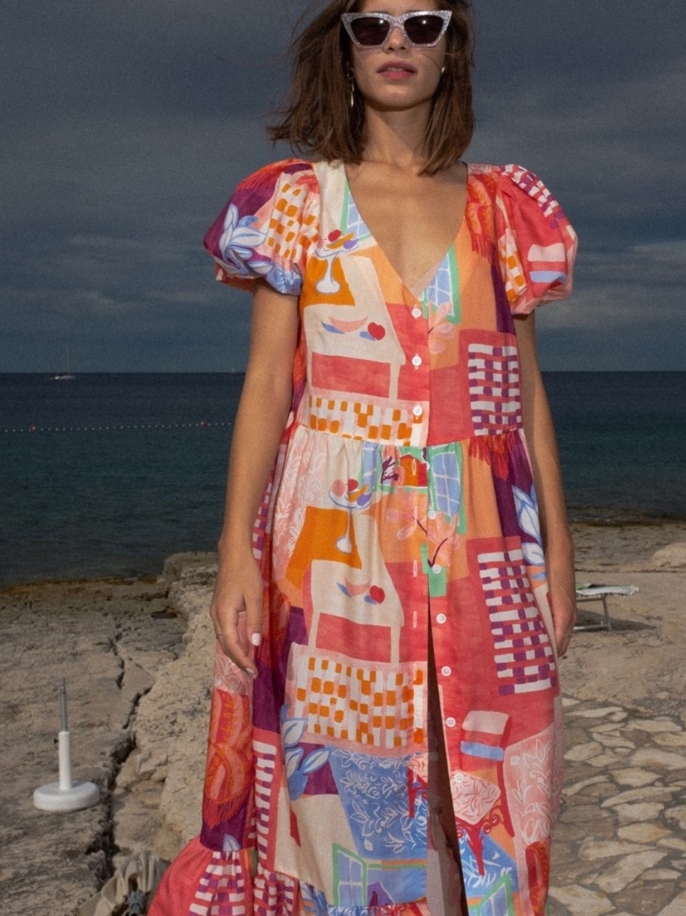Untitled in Motion Caleo Dress Room with a View MIDI Medium 6174